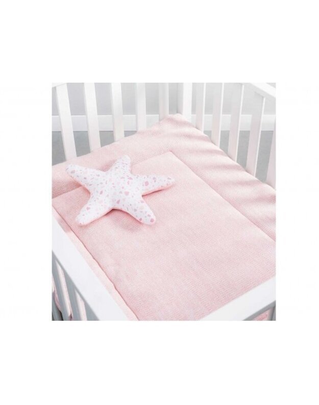 Jollein žaidimų kilimėlis Melange Knit 80x100 cm. Soft Pink
