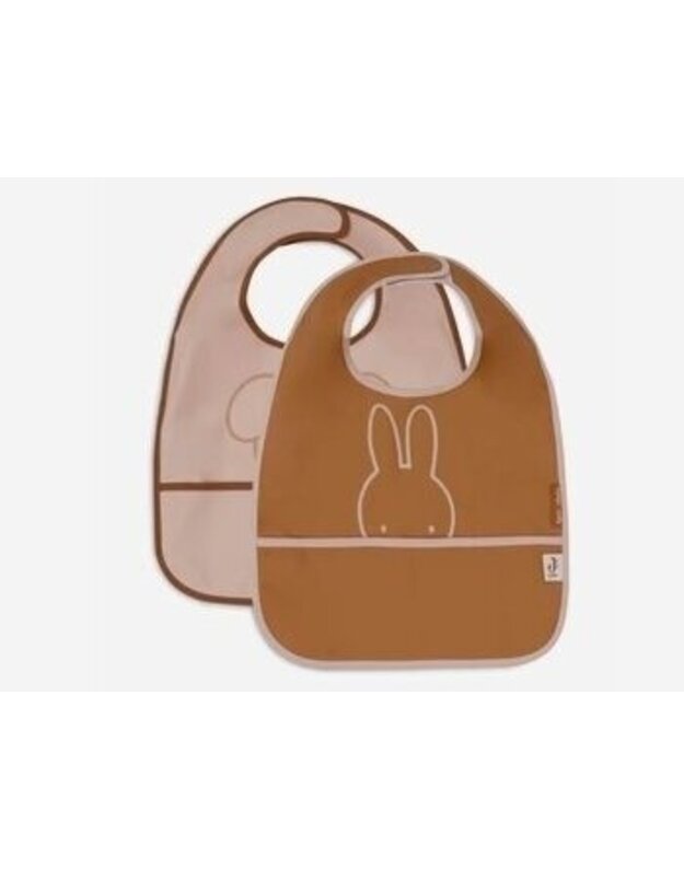 Jollein waterproof bib Bib with pocket Miffy Peekaboo Wild Rose 2pcs.