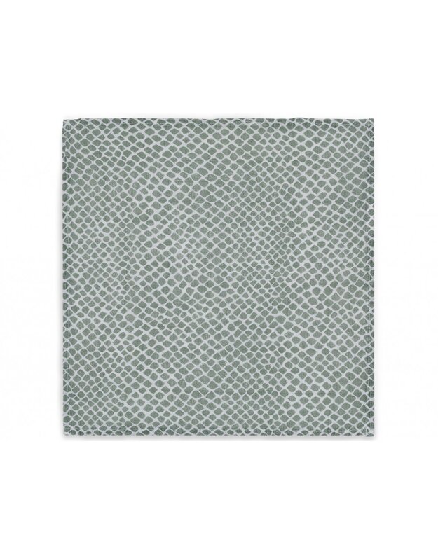 Jollein muslino audinio vystyklų rinkinys 115x115cm Snake Ash Green 2vnt