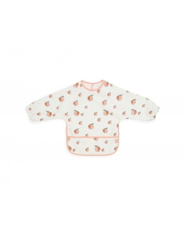 Jollein bib with sleeves, waterproof Peach