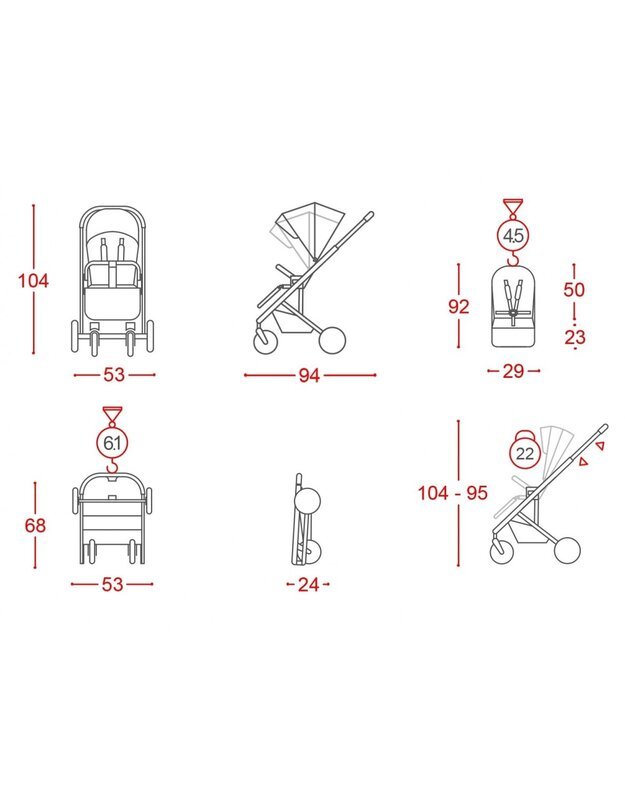 Sports stroller Carrello ALFA Indigo Blue