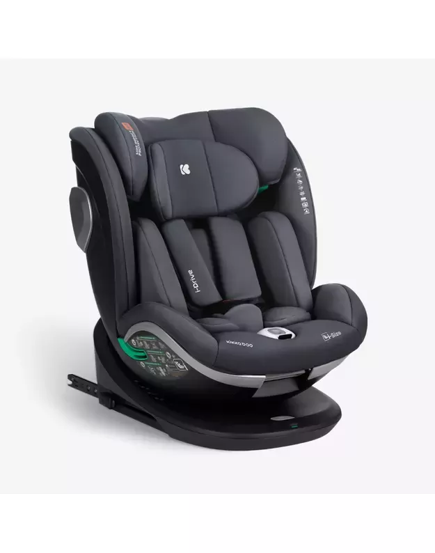 Automobilinė kėdutė Kikka Boo i-Drive Dark Grey – i-Size (40-150 cm)