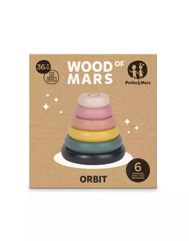 Medinis žaislas Petite&Mars Orbit Wood of Mars 