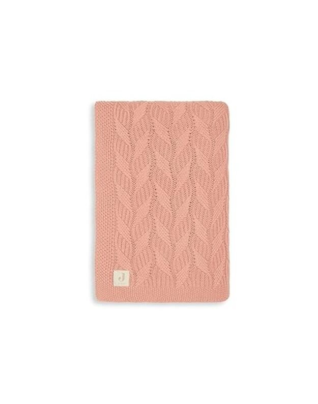 Jollein megztas pledas Spring Knit Rosewood Pink 100x150 cm 