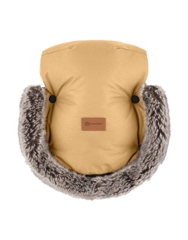 Petite&Mars Furry pirštinės mamai Elegant Caramel