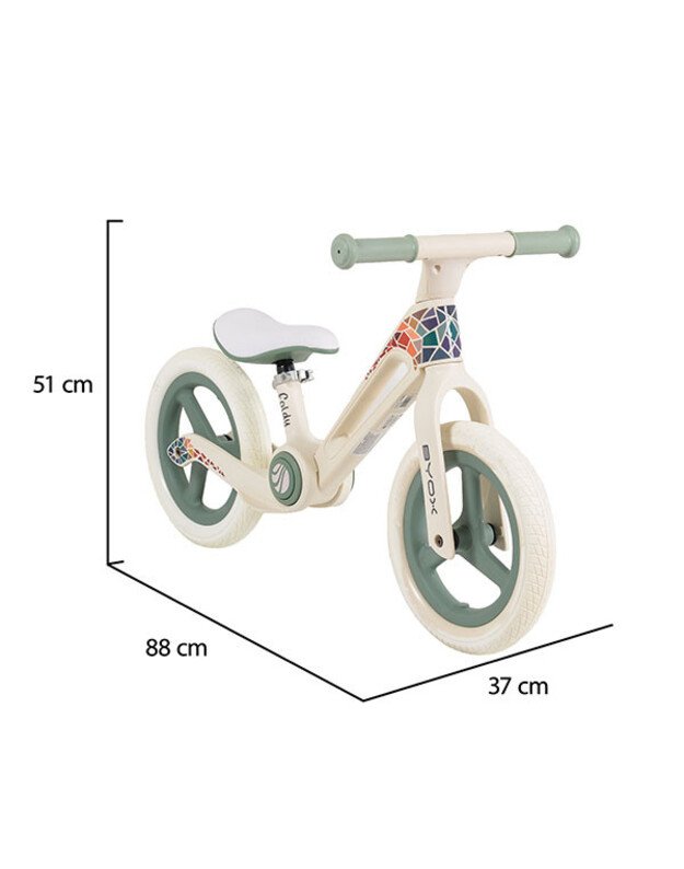 Sulankstomas balansinis dviratis BYOX Foldy Green 12” 1