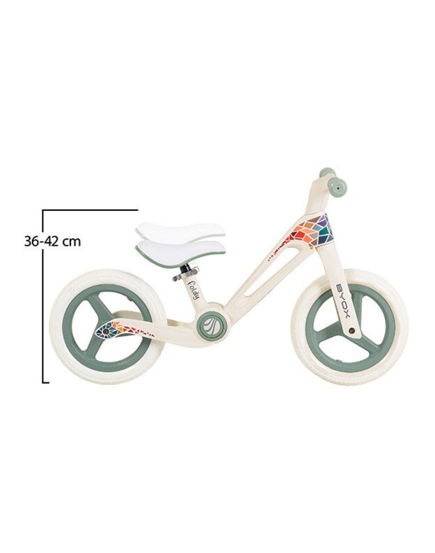 Sulankstomas balansinis dviratis BYOX Foldy Green 12” 2