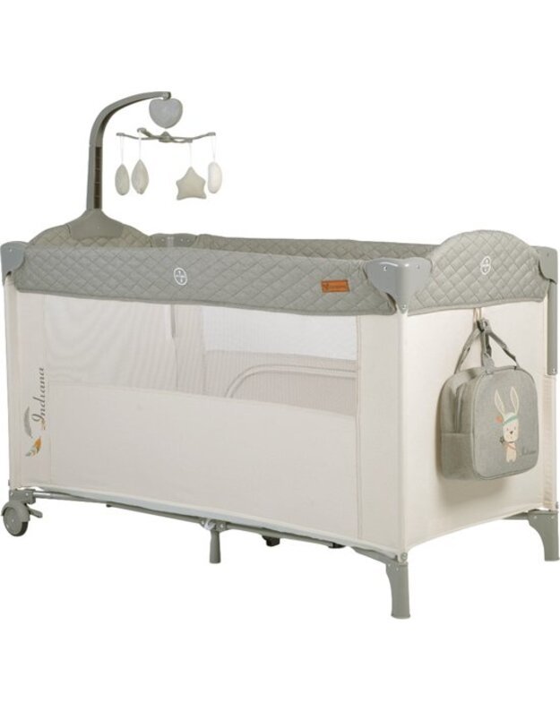 Cangaroo Indiana kelioninė lovytė pilka 