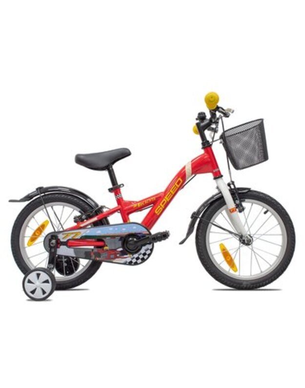 4KIDS Vaikiškas dviratis Speed 16", raudonas