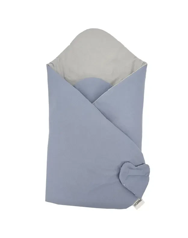 Feedo Double-Sided Swaddle Blanket Pastel Blue 75 x 75 cm