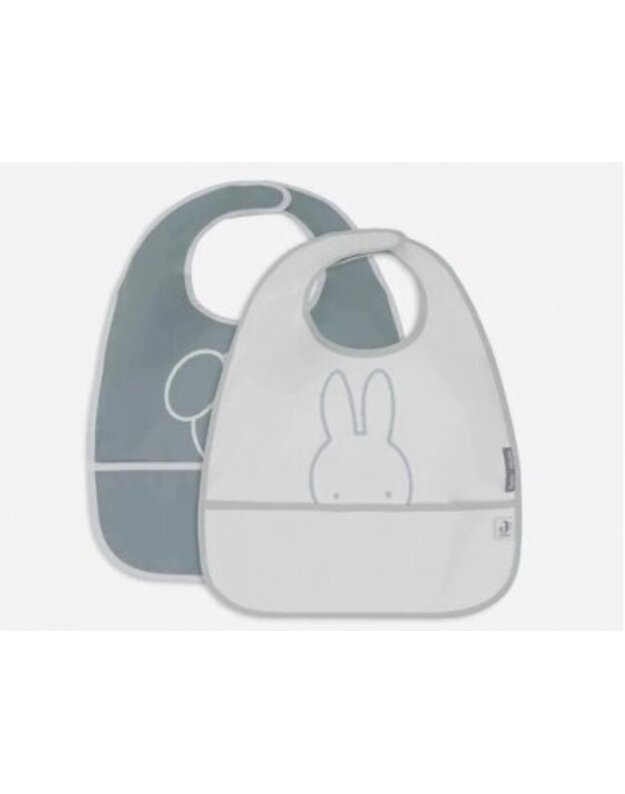 Jollein waterproof bib Bib with pocket Miffy Peekaboo Sea Green 2pcs.