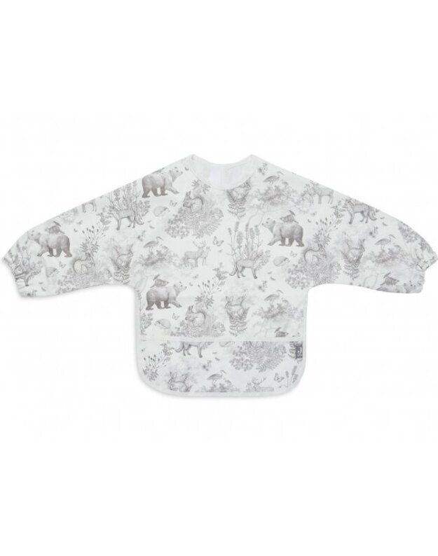 Jollein bib with sleeves, waterproof Blue Forest Animals