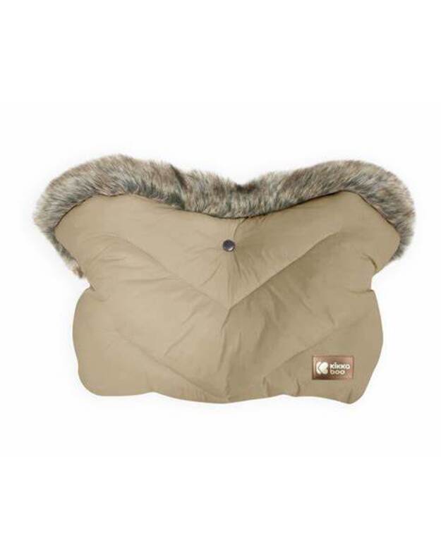 ​KikkaBoo vežimėlio pirštinė - Luxury Fur Dots Beige