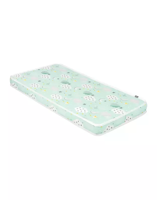 Kikkaboo Mattress Fantasia 70x140x9cm Clouds Mint