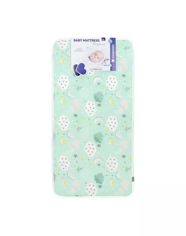 Kikkaboo Mattress Fantasia 70x140x9cm Clouds Mint