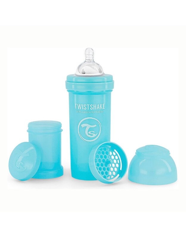 Antikolikinis buteliukas Twistshake 260 ml mėlynas 78256