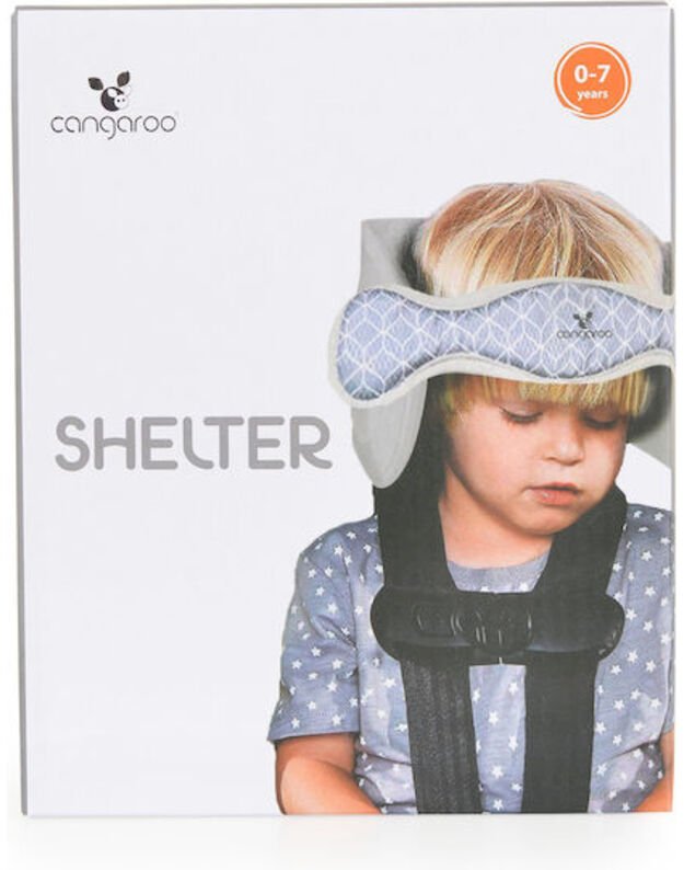 Cangaroo Head Support Pillow Grey – soft infant travel cushion 1