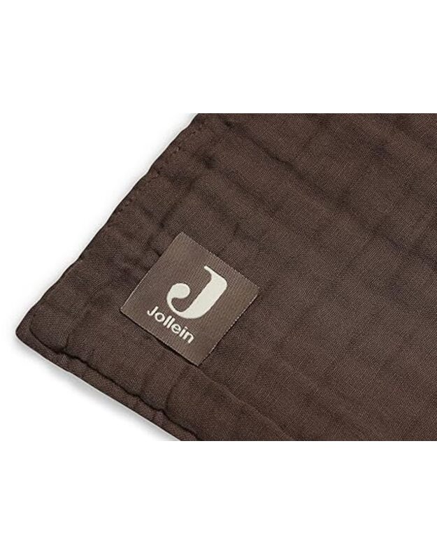 Jollein muslino vystymo skraistė Chestnut Brown 120x120 cm  1