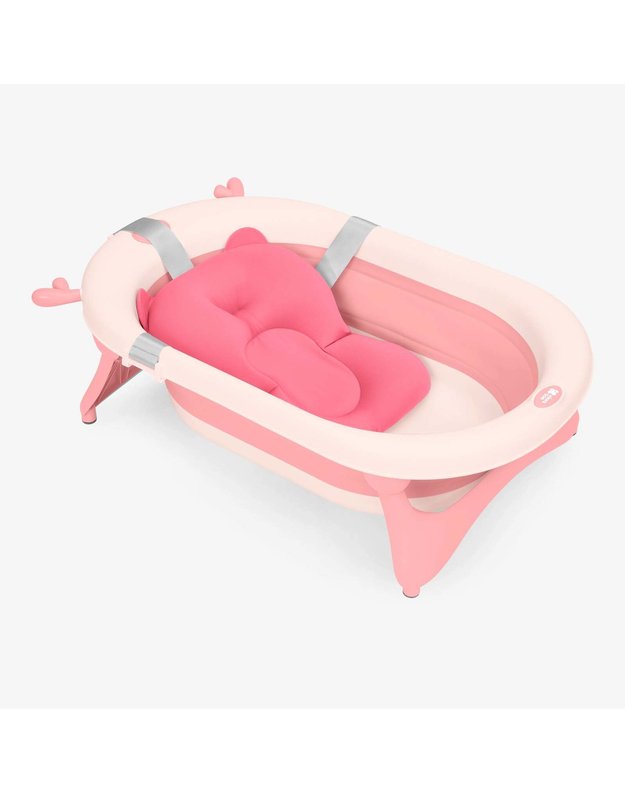 KikkaBoo vonios atrama kūdikiui Soft Bear Pink  1