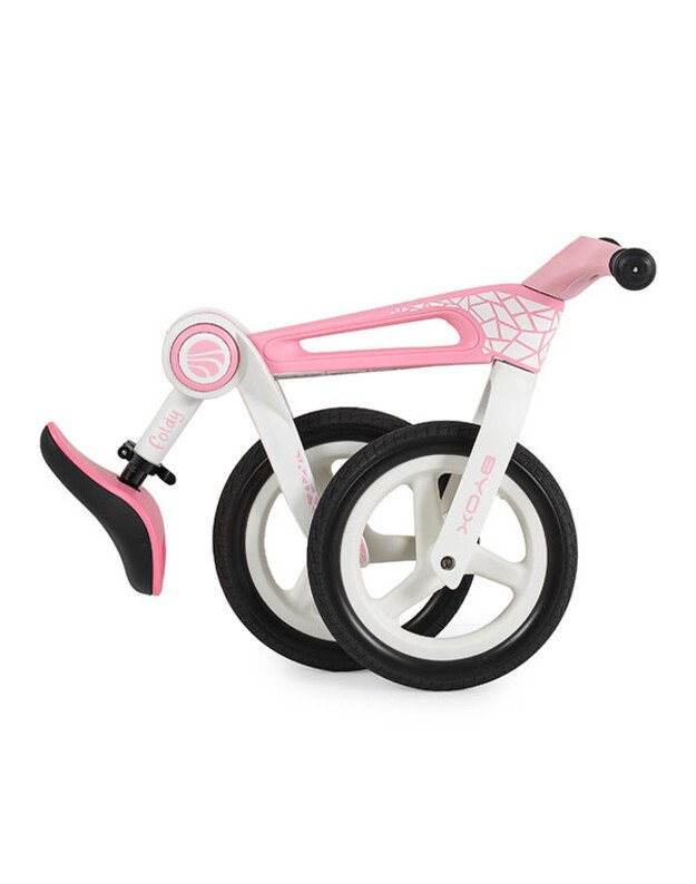 Sulankstomas balansinis dviratis BYOX Foldy Pink 12”  1