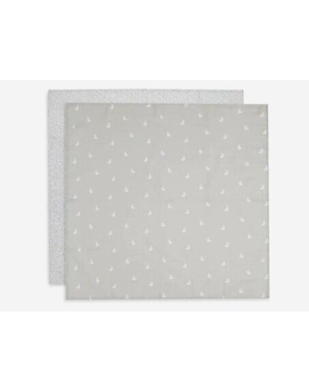 Jollein medvilnės merliukai 70x70 cm Dotted Rabbit Nougat 2 vnt.