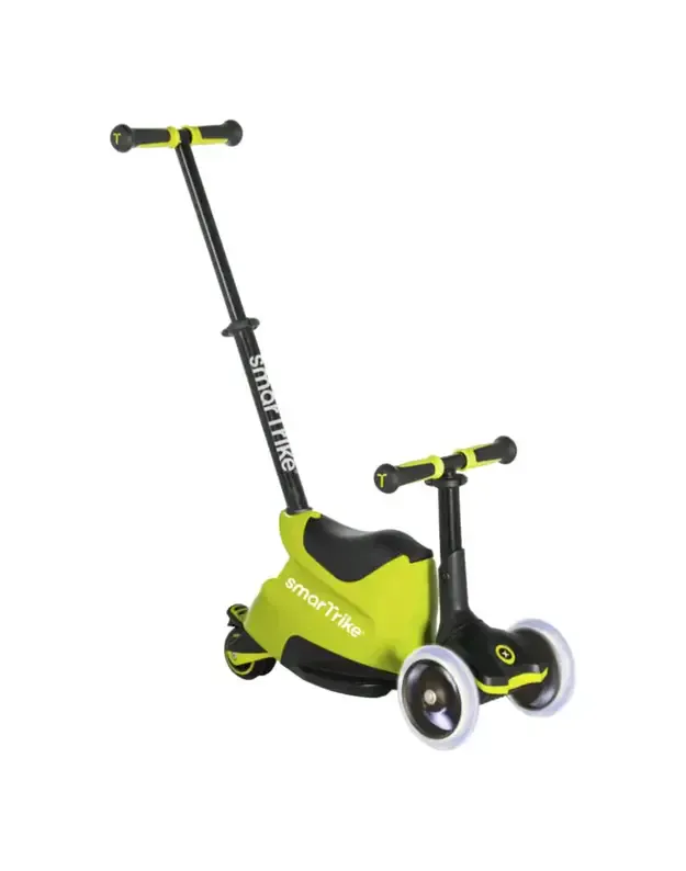 Smart Trike Xtend Scooter + Ride-on Lime 4in1 – augantis vaikiškas paspirtukas ir ride-on
