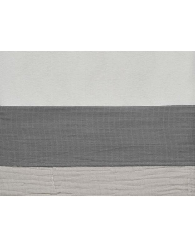 Jollein lopšio paklodė 75x100 cm Wrinkled Storm Grey – minkšta medvilninė paklodė kūdikiui