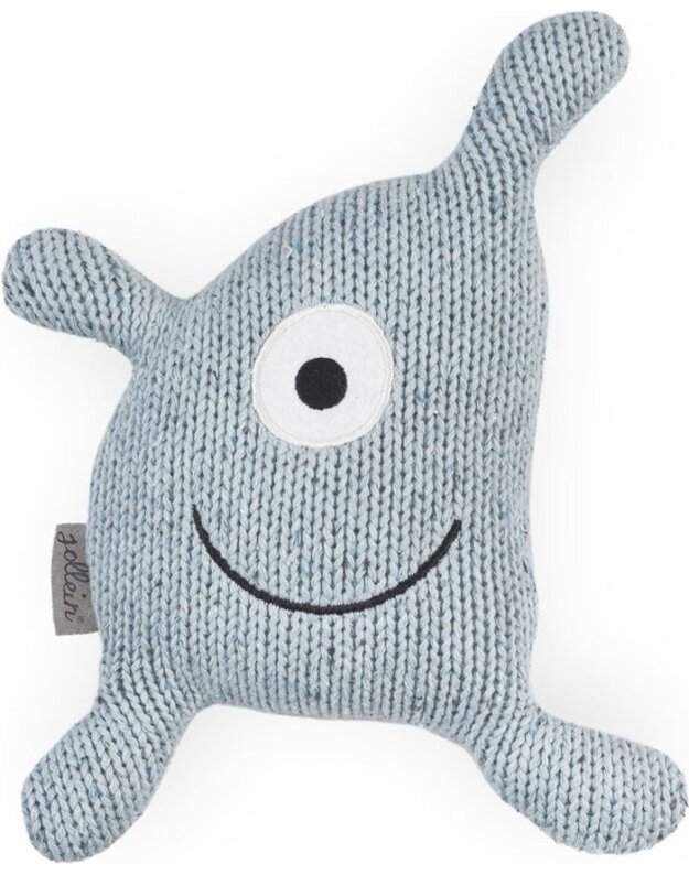 Jollein minkštas žaislas Confetti Monster Stone Green – žaismingas ir švelnus draugas