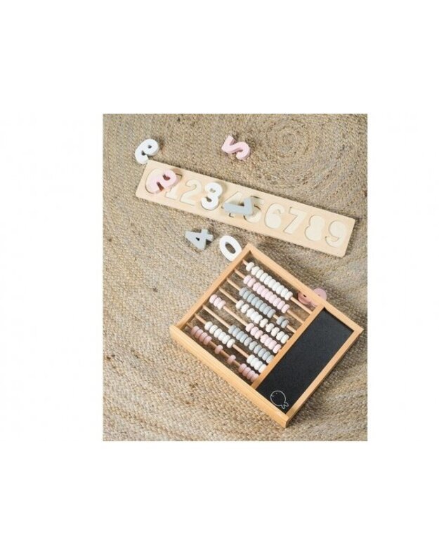 Jollein lavinamieji mediniai skaičiukai „Matematika“ Grey/Black 1