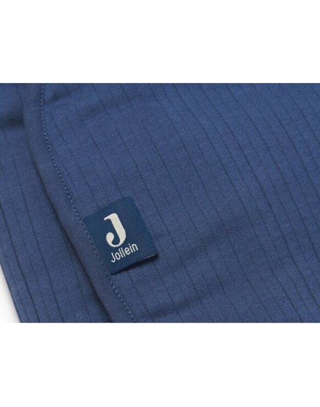 Jollein autokėdutės ir lopšio užklotas Basic Stripe Jeans Blue 5
