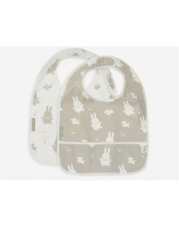 Jollein waterproof bib Bib with pocket Miffy Snuffy Olive Green 2pcs.
