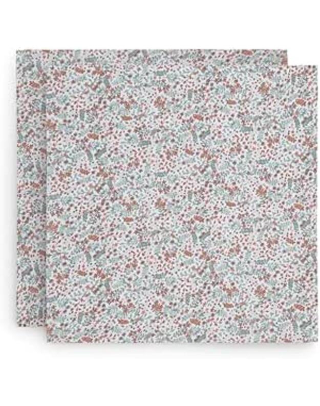 Jollein muslin cloth diaper set 115x115cm Bloom 2pcs.