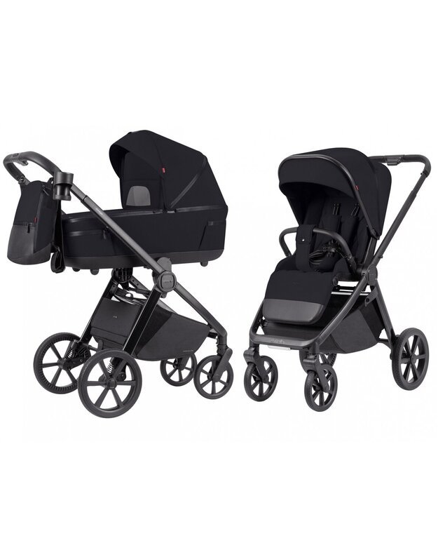 Universalus vežimėlio komplektas Carrello Omega Plus 2in1 Cosmo Black