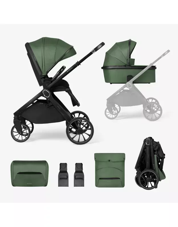 Vežimėlis Kikka Boo Tiffany Army Green 2in1