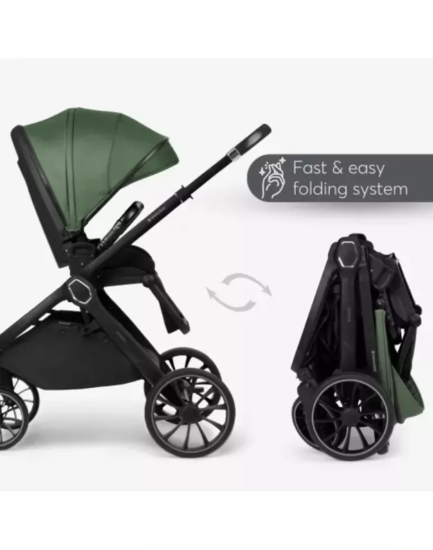 Vežimėlis Kikka Boo Tiffany Army Green 2in1