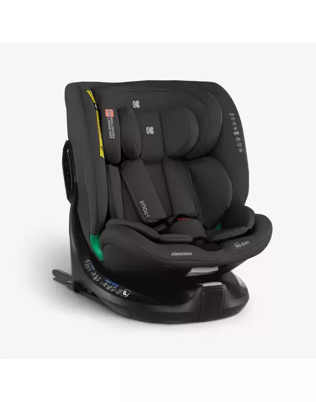 Kikka Boo i-Tour Black – i-Size automobilinė kėdutė (40-150 cm)