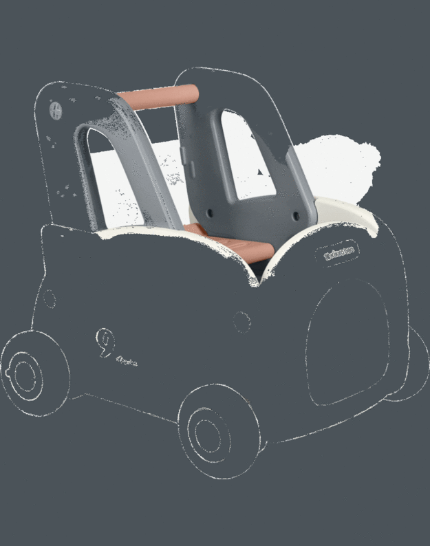 TROLIE 2 4in1 stumdukas-mašinytė Grey