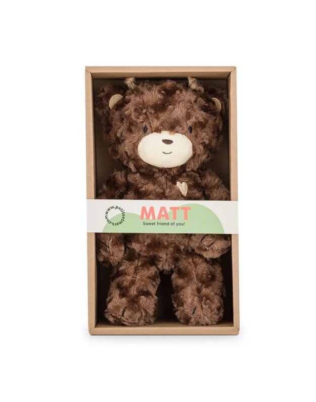 PETITE&MARS Bear Matt cuddly toy dark brown 