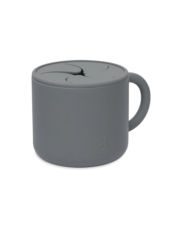 Jollein silikoninis užkandžių indelis vaikams Storm Grey