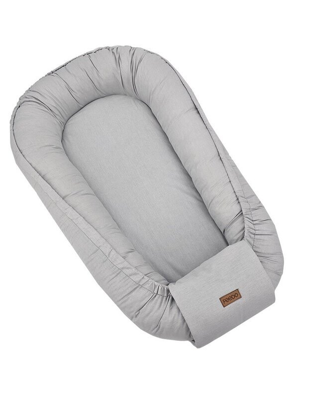 FEEDO kūdikio lizdelis Light Grey 90x60 cm