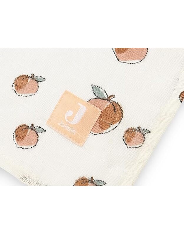 Jollein muslino vystykliukai 70x70 cm Peach White  2