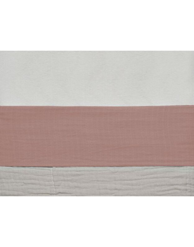 Jollein kūdikio paklodė lovytei Wrinkled Rosewood 120x150 cm – minkšta medvilnė