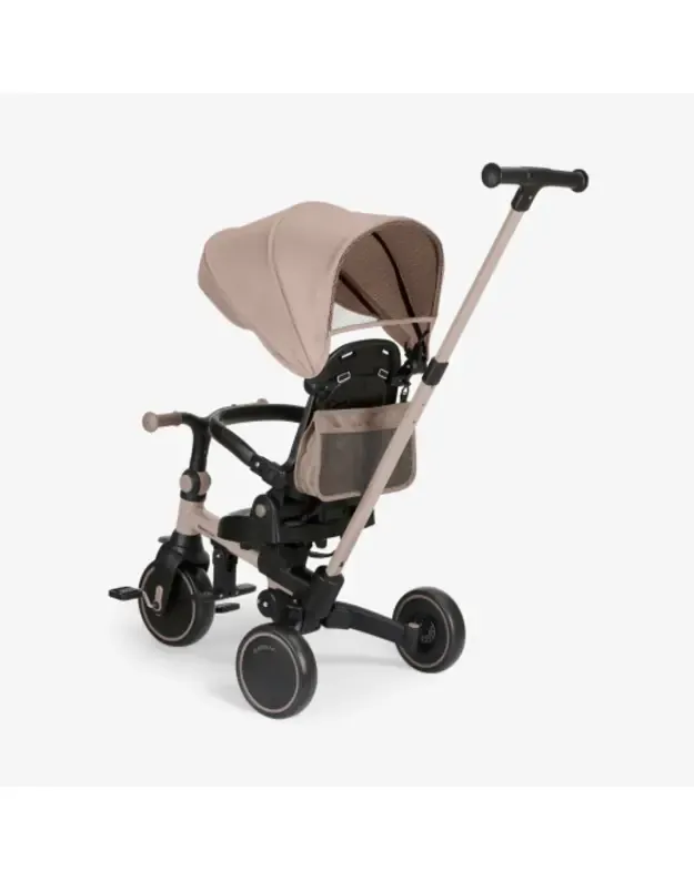 Triciklas 8-in-1 Aluma Beige – augantis vaikiškas triratukas su stūmimo rankena 1