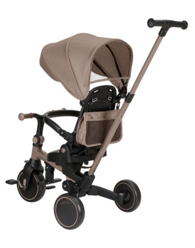 Triciklas 8-in-1 Aluma Beige – augantis vaikiškas triratukas su stūmimo rankena 1
