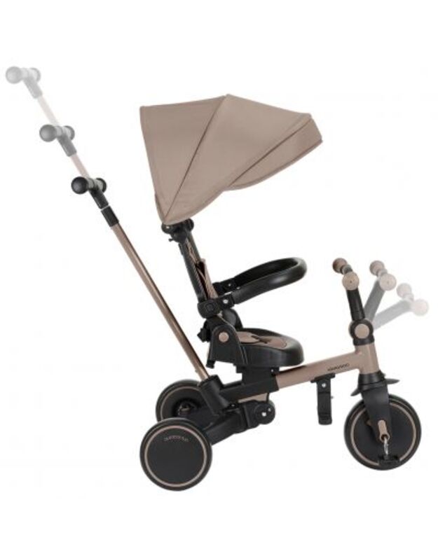 Triciklas 8-in-1 Aluma Beige – augantis vaikiškas triratukas su stūmimo rankena 2