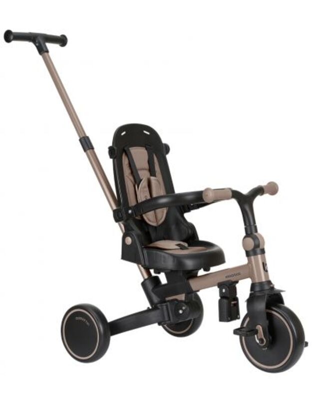Triciklas 8-in-1 Aluma Beige – augantis vaikiškas triratukas su stūmimo rankena 4