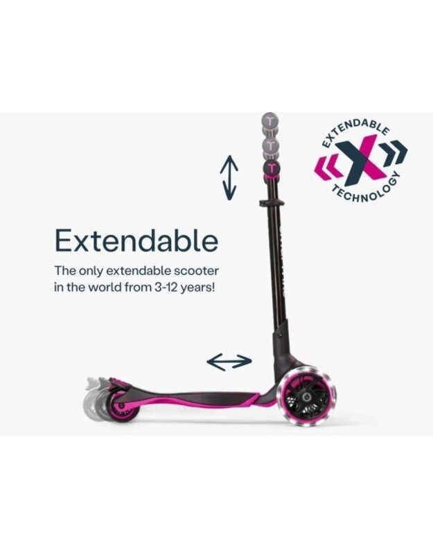 SmarTrike Xtend Ride On Scooter Plus Pink – paspirtukas nuo 1 iki 12 metų 4