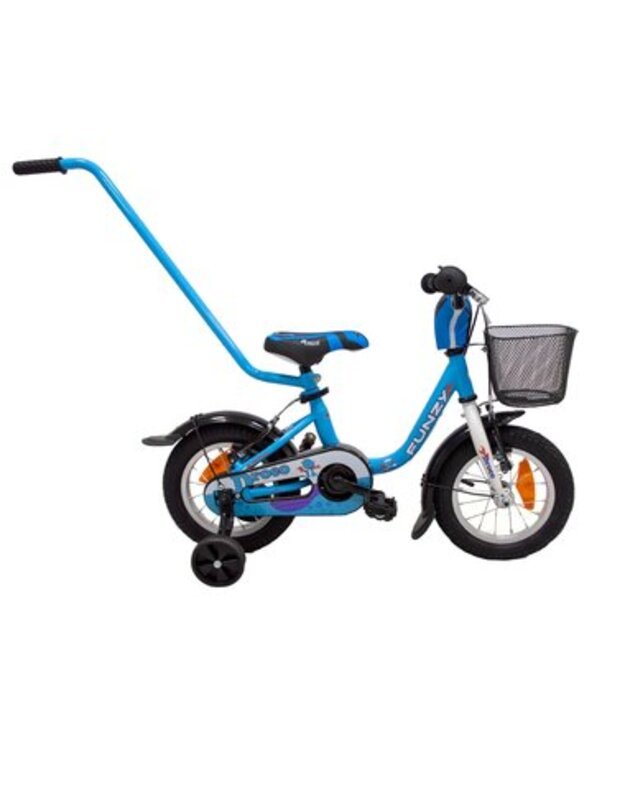 4KIDS Vaikiškas dviratis Funzy Droco 12", plieninis, mėlynas
