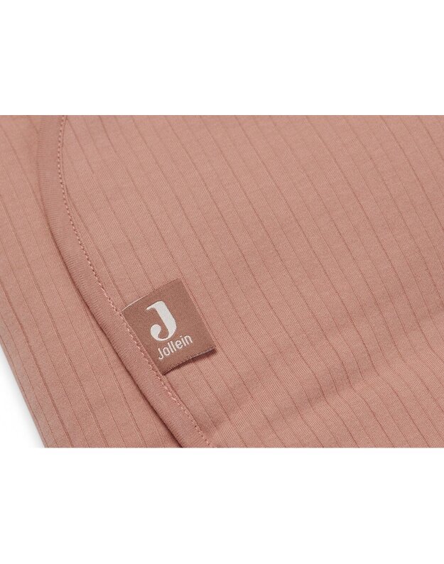 Jollein autokėdutės ir lopšio užklotas Basic Stripe Rosewood 4