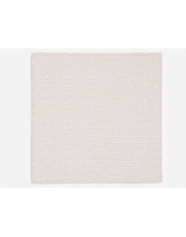 Jollein muslino audinio vystyklų rinkinys 70x70 Miffy Stripe Biscuit 3vnt